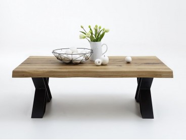 Table basse Ontario style industriel en chêne