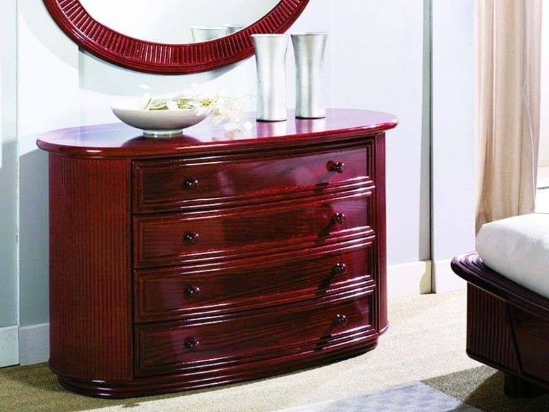 Commode Potes en rotin