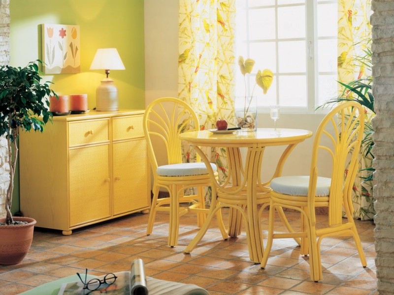 Table Lorca en rotin