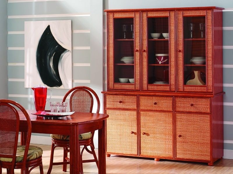 Buffet Vaisselier Tarragone en rotin