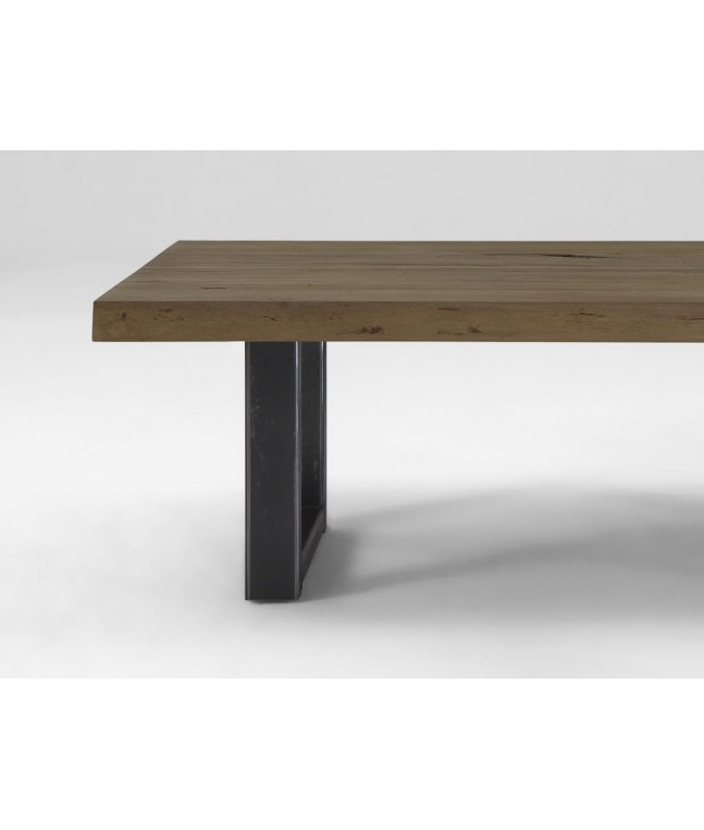 Table basse Québec en chêne massif. Meuble pour le salon. Lotuséa