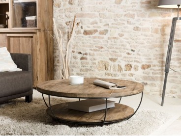 Table basse Santa Ana industrielle ronde