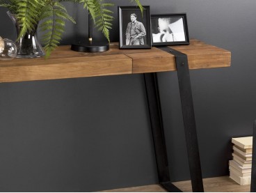Plateau en teck recyclé de la console Santa Ana