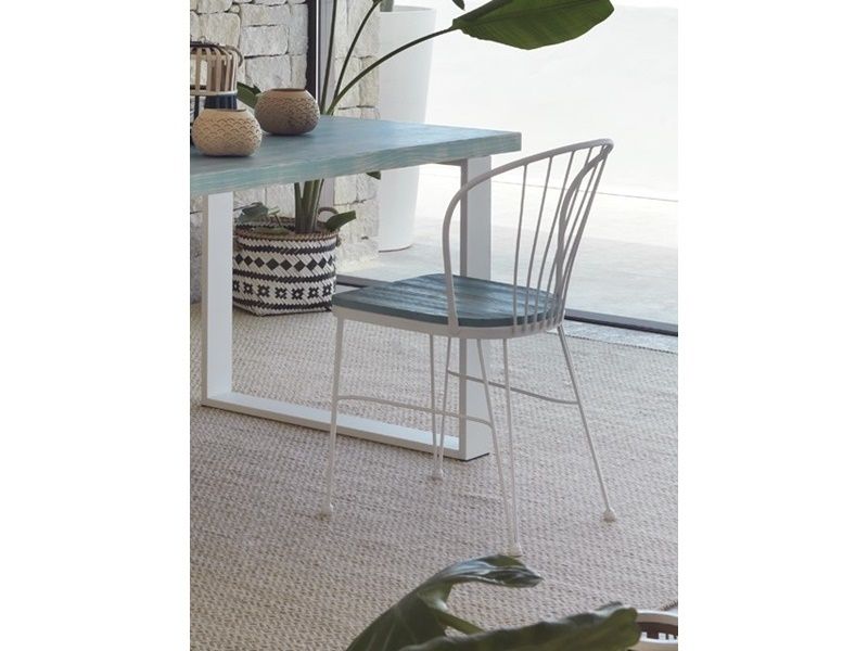 Chaise Tudela en métal et bois