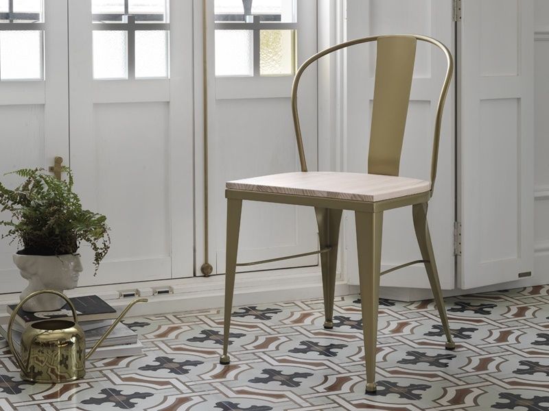 Chaise Turia en métal et bois