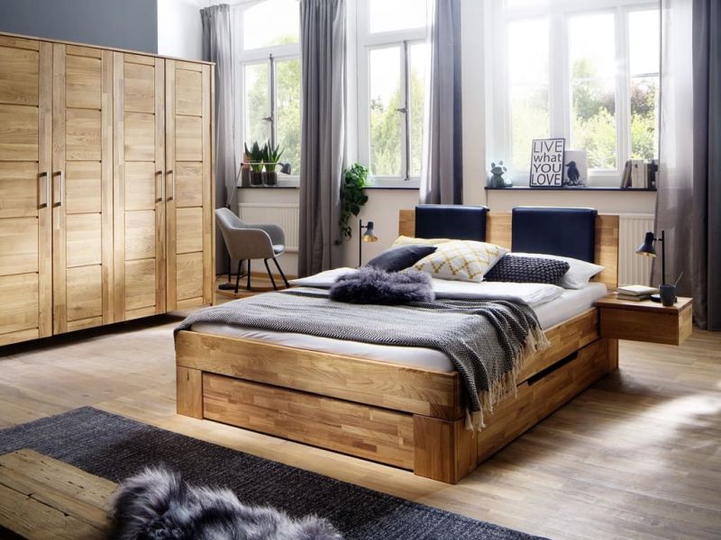 Lit Louis 2 en chêne massif 