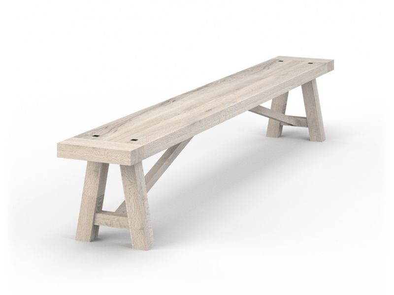 Banc en bois massif : acacia, chêne, hévéa, teck... Lotuséa.