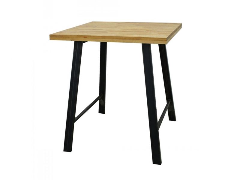 Table bar bois massif et acier