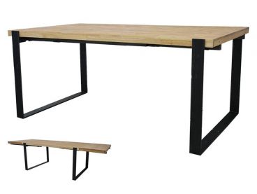 Table de repas bois massif avec allonges