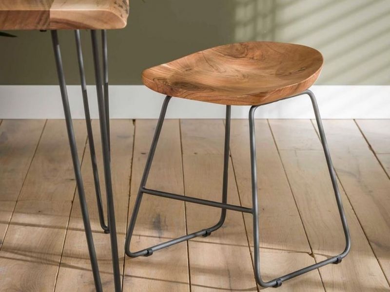 Tabouret Panpat en acacia massif