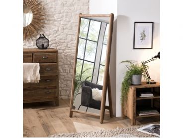 Support de miroir en bois recyclé à poser