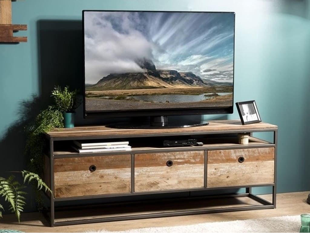 Meuble TV Santa Ana 150 cm en bois recyclé