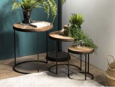 Set de 3 tables d'appoint Santa Ana