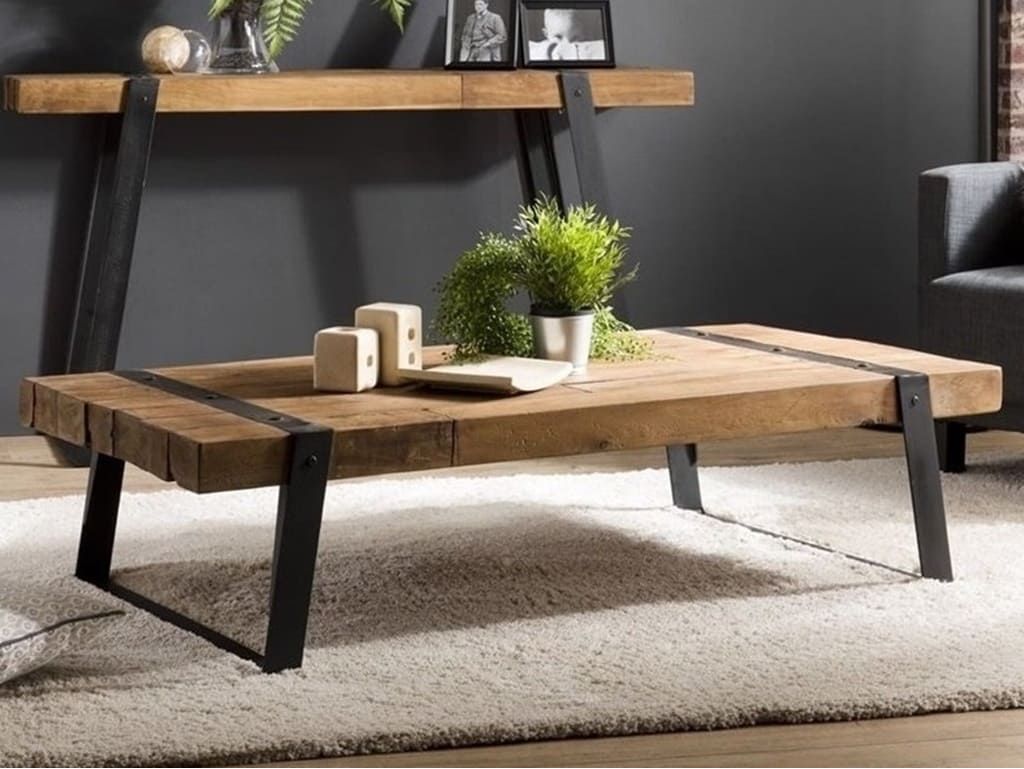 PLATEAU DE TABLE BOIS RECYCLE