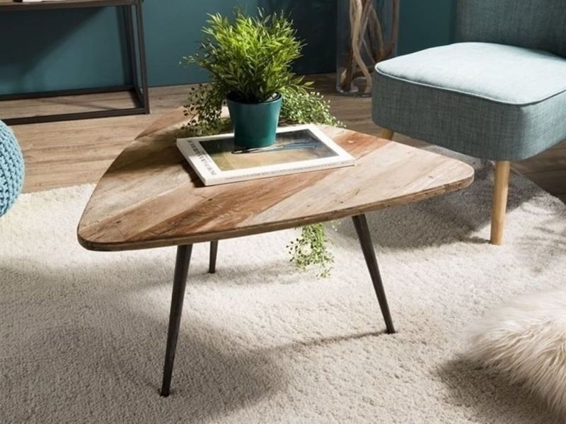 Table basse Santa Ana 19 en teck recyclé et métal
