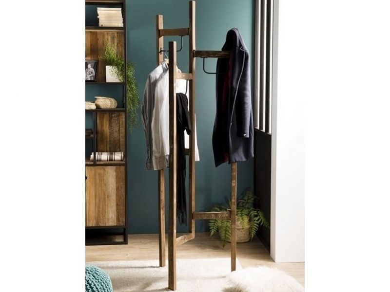 Porte manteau Santa Ana en teck recyclé et métal
