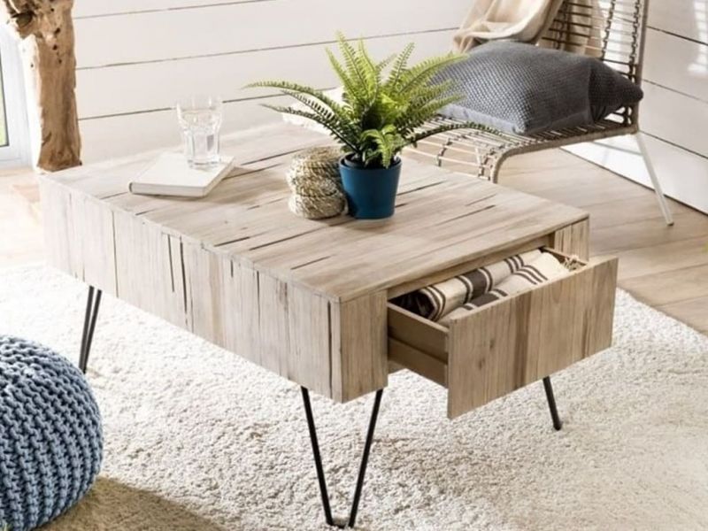 Table basse Visalia en teck massif