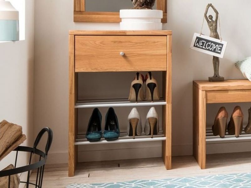 Meuble à chaussures Nino en hêtre massif