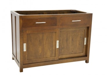 Meuble bas 100 cm huilé naturel vernis sans plateau