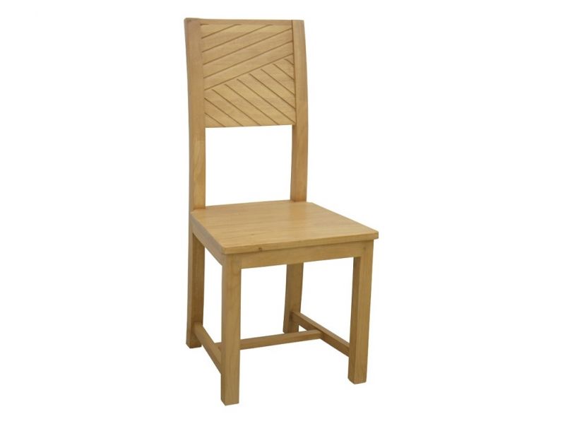 Chaise Fang en hévéa massif