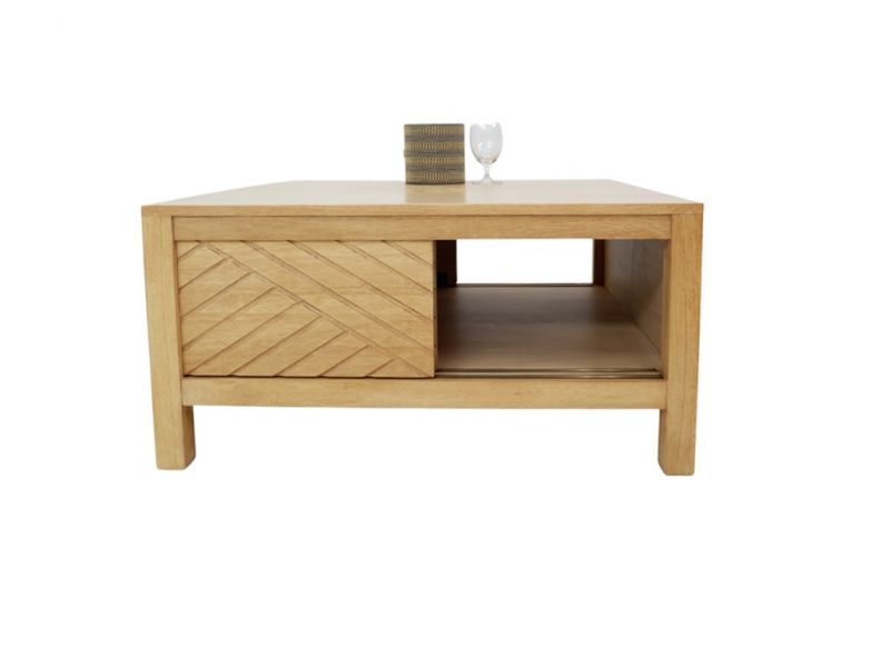 Table basse Fang 2 en hévéa massif