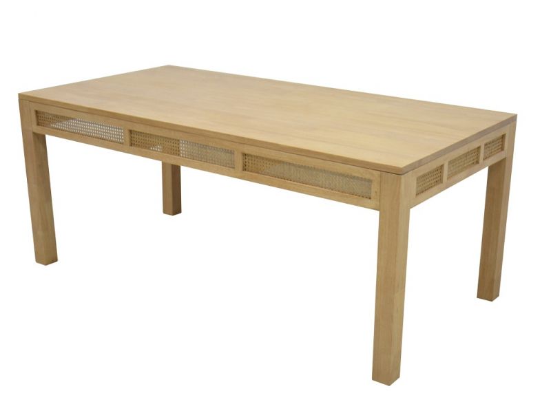 Table de repas Flora en hévéa massif