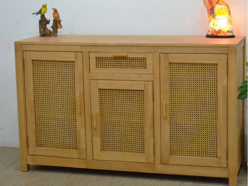 Buffet Flora en hévéa massif