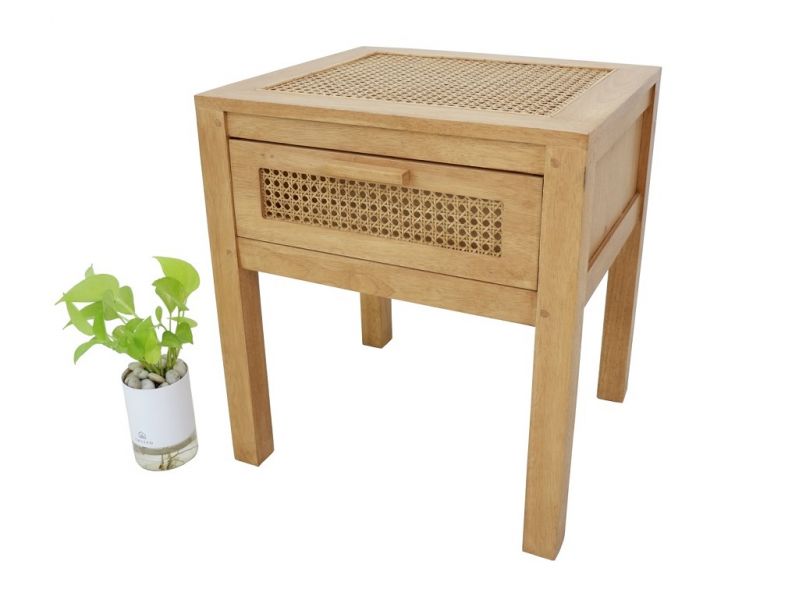 Chevet Flora en hévéa massif