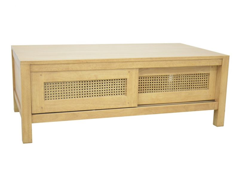 Table basse Flora en hévéa massif