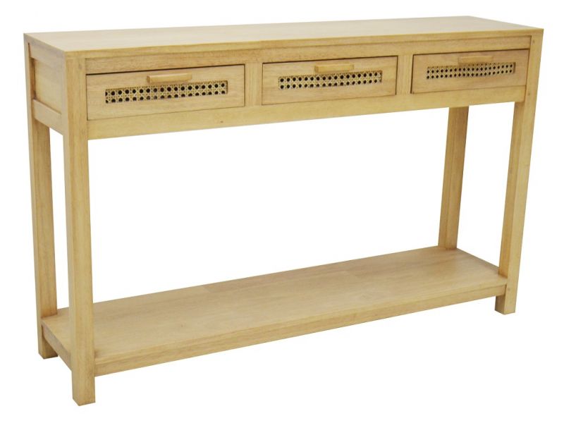 Console Flora 3 en hévéa massif