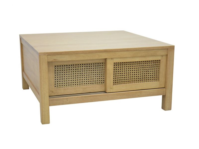 Table basse Flora 2 en hévéa massif