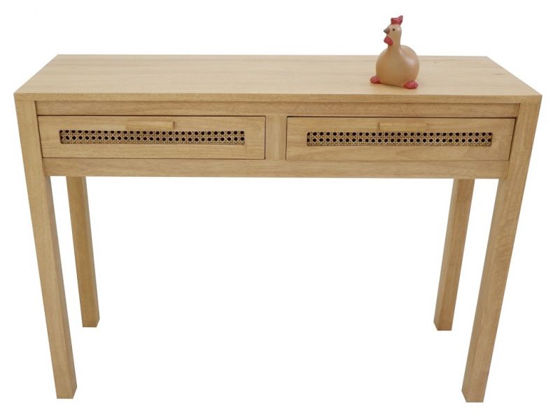 Console Flora 5 en hévéa massif