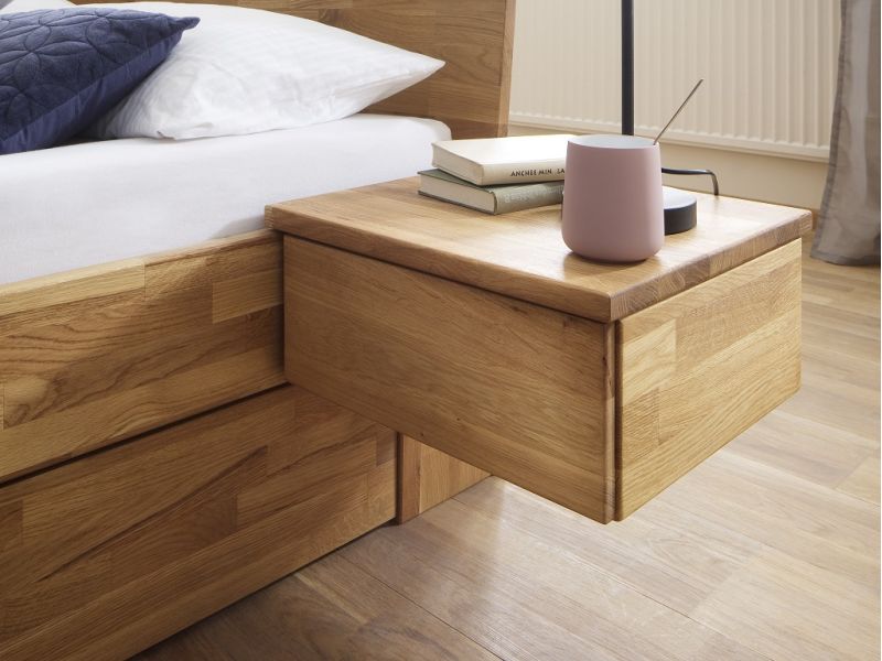 Set de 2 chevets suspendus Pablo en chêne massif