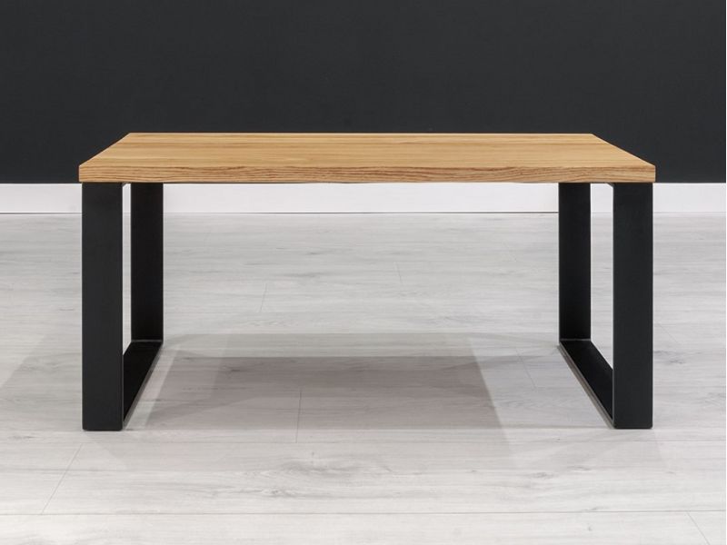 Table basse Québec en Chêne Massif haut de gamme et métal Lotuséa