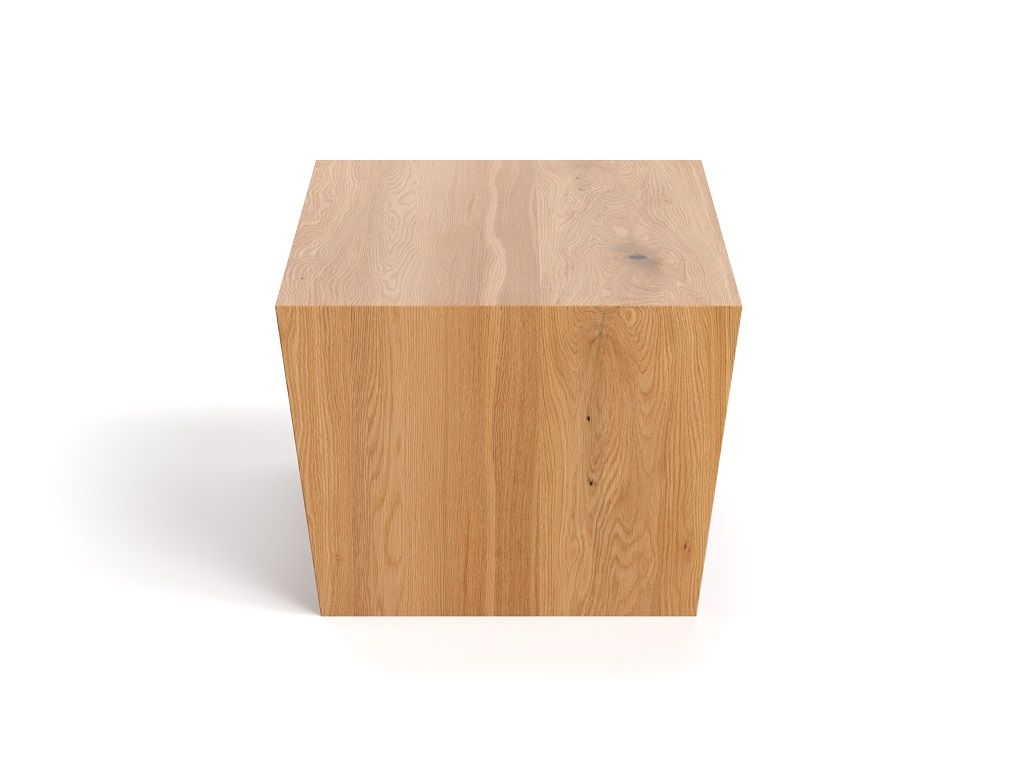 Table basse en bois massif ARCHITECTURE 110cm chêne huilé structure mé