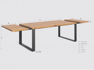 Table de repas extensible Vancouver