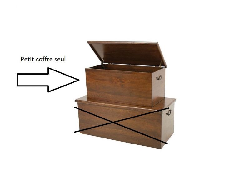 Petit coffre Bangkok en hévéa massif 