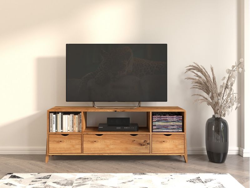 Meuble TV Jasmin 2 en chêne massif