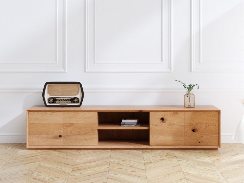 Meuble TV Ottawa 2 en chêne massif