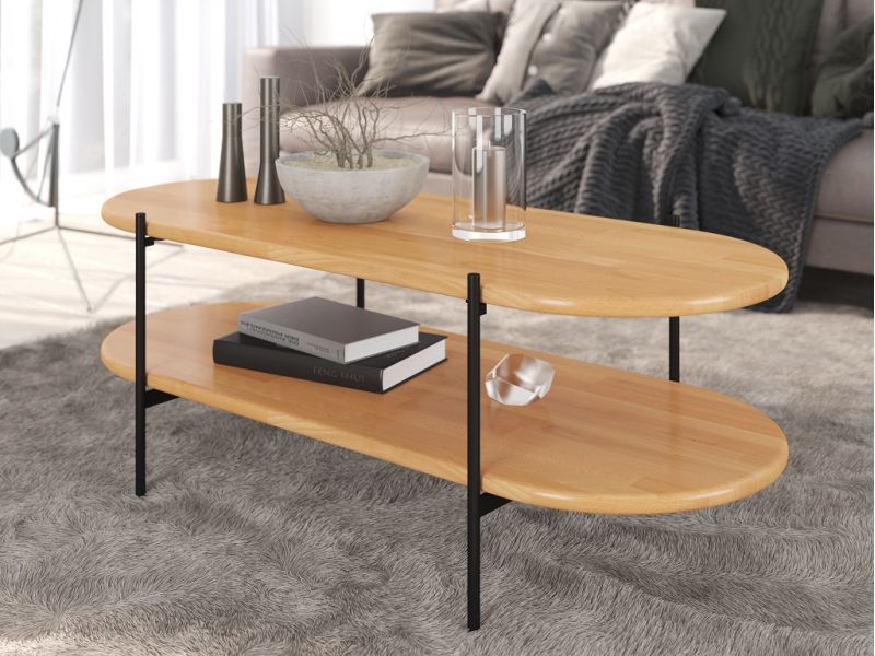 Table basse Amaryllis en hêtre massif 