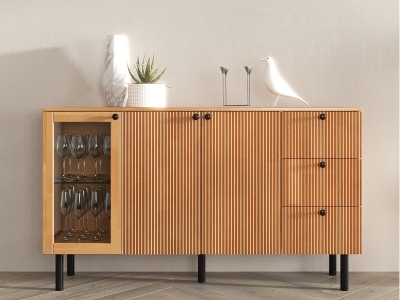 Buffet Myosotis en hêtre massif