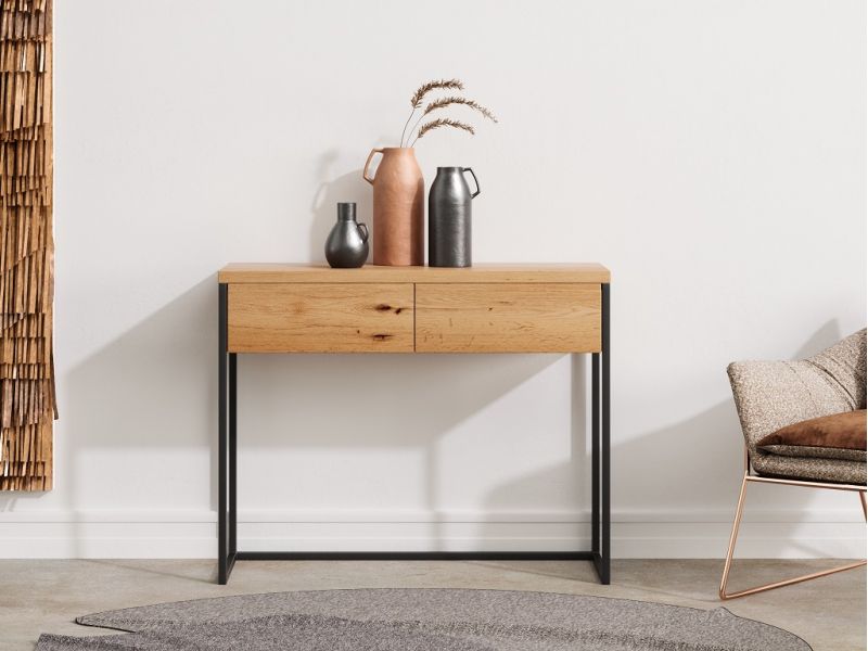 Console Rimouski en chêne massif