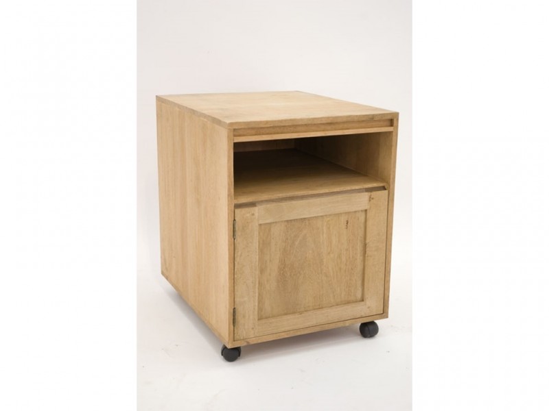 Cube sous bureau Tak 2 en hévéa massif