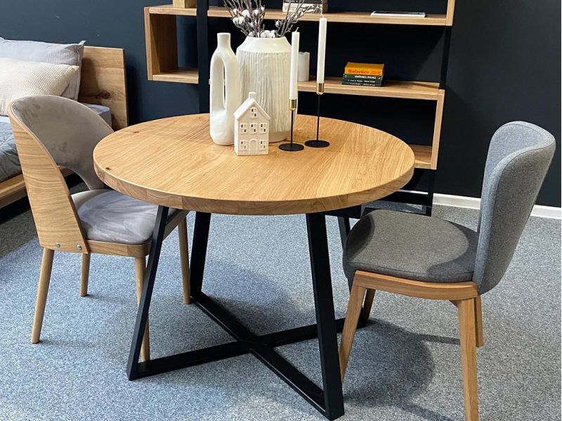 Table de repas ronde en bois massif