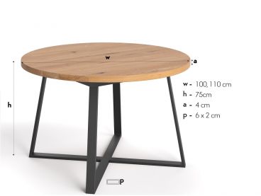 Table de repas ronde Rimouski