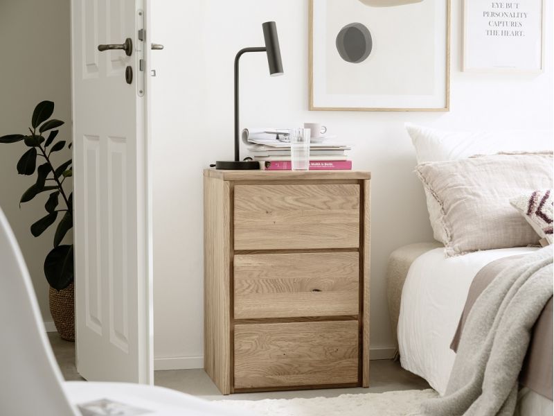 Chevet Léo 2 en chêne massif