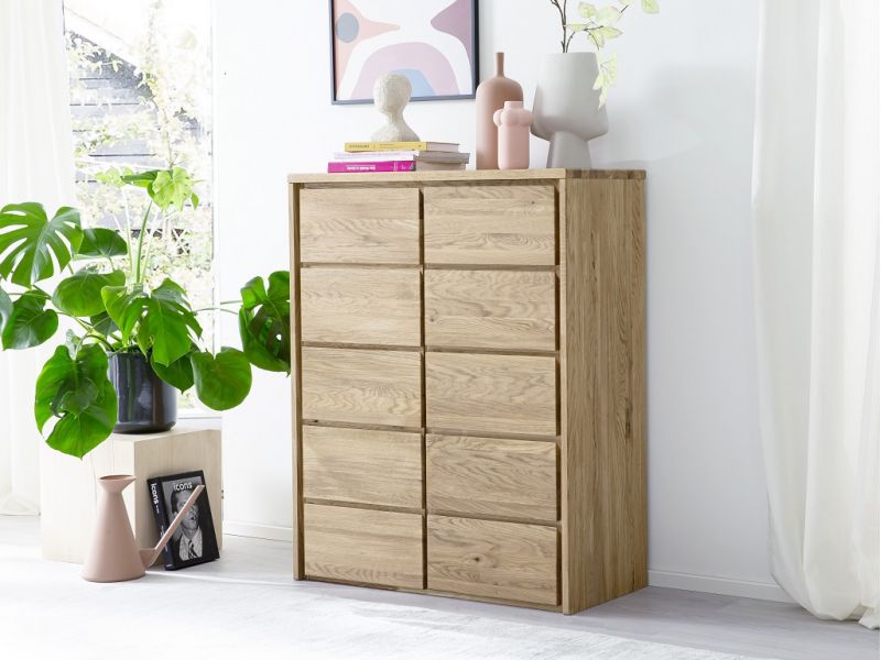 Commode Léo en chêne massif 