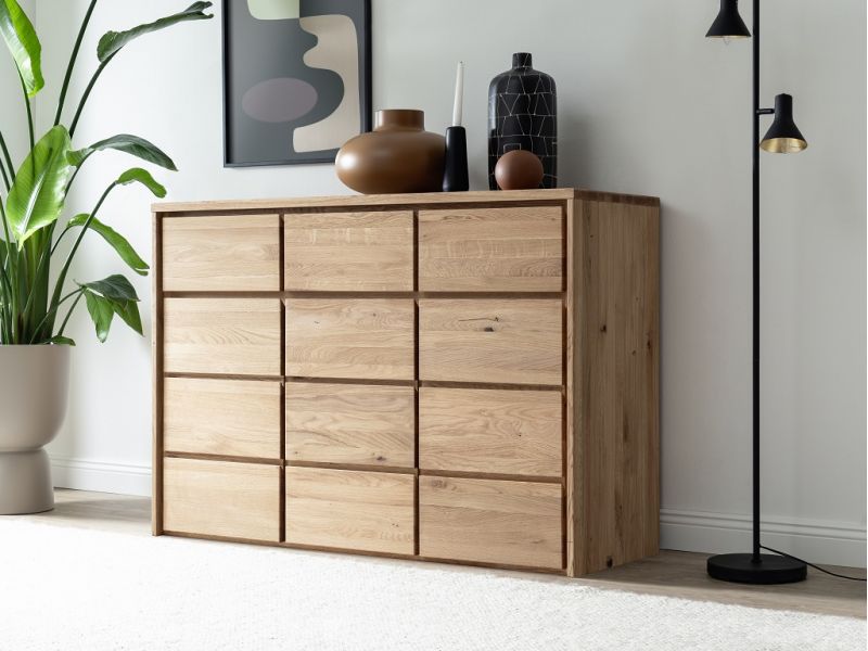 Commode Léo 4 en chêne massif