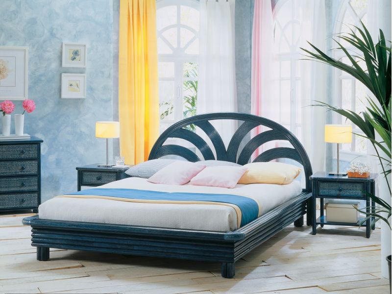 Lit Mérida en rotin