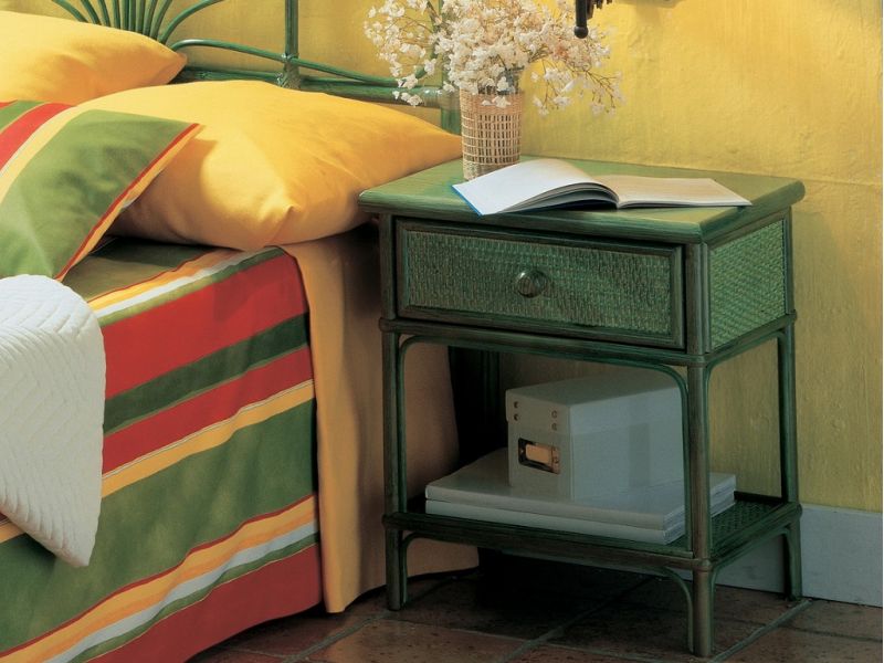 Chevet Léon en rotin